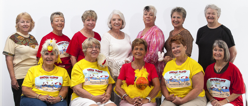 The VIA Chicken Plunge Committee met recently to finalize plans for the big event, which will be held from 11 a.m. to 2 p.m., Saturday, Sept. 7. Shown standing (l-r) are Ann Sagi Ward, Kathy Nave, Susie Dominguez, Theda Blackwelder, VIA Capital Campaign Chairman Stephanie Hobbs, Chicken Plunge Chairman Sandy Roberts and Natalie Becker; seated are Joanne DeFiore,Pat Carlton, Carol Hall, Nora Williams Diane Markman. SOURCE SUBMITTED